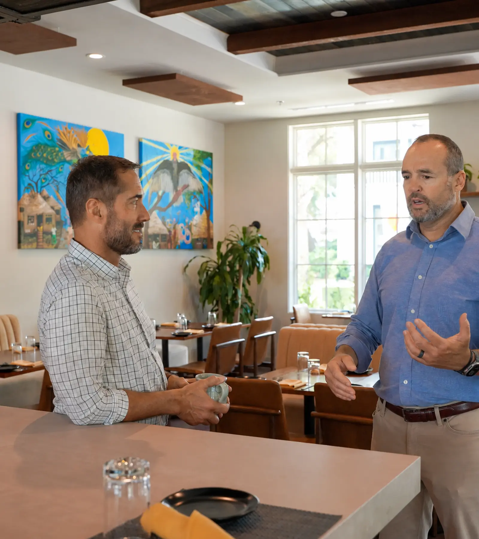 Matt and Scott discussing a small-business decision